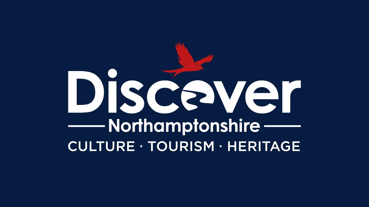 The Discover Northamptonshire logo, with the subtitle of culture, tourism and heritage